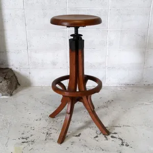 30〜40's アンティーク ウッドスツール