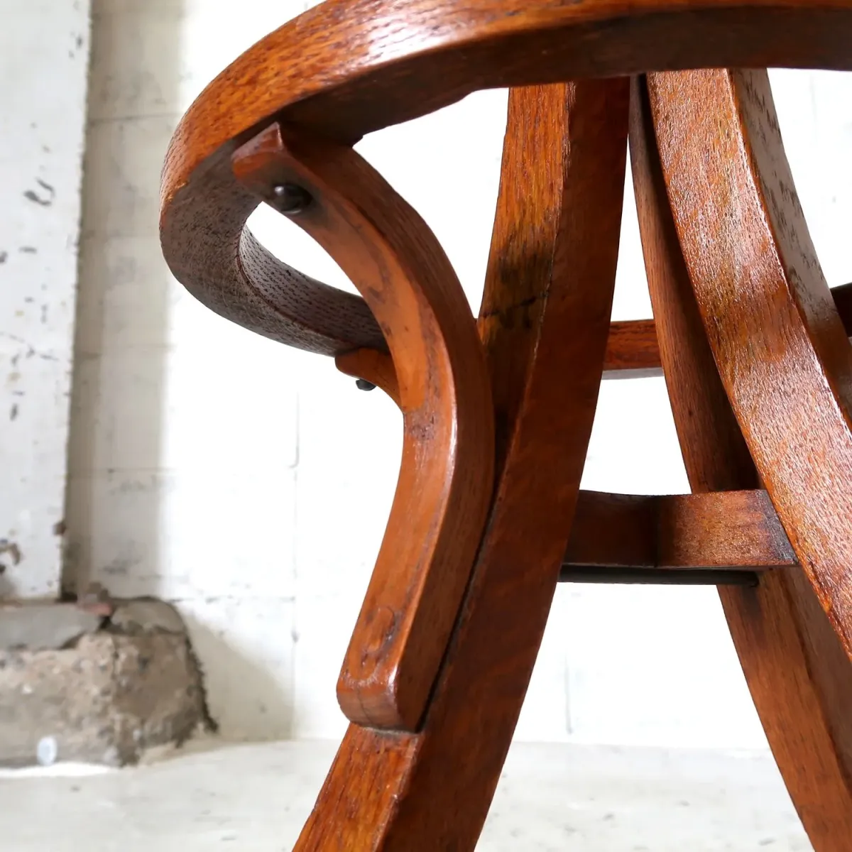 30〜40's アンティーク ウッドスツール