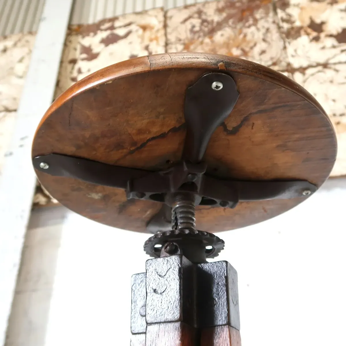 30〜40's アンティーク ウッドスツール