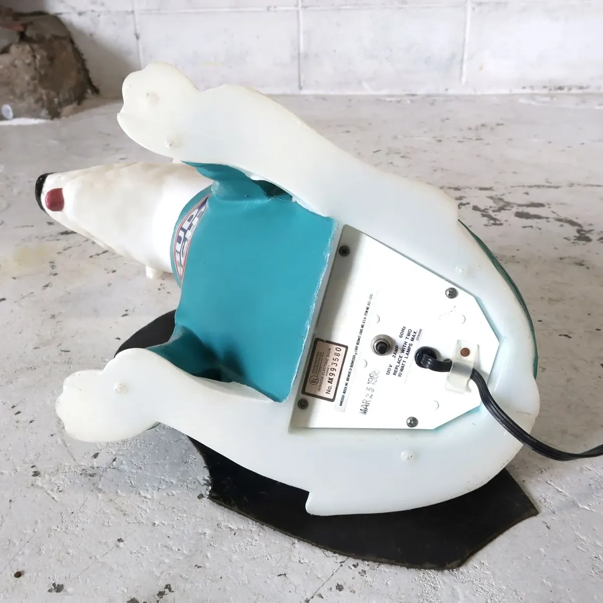 80's BUD LIGHT バド犬ライトサイン Spuds Mackenzie