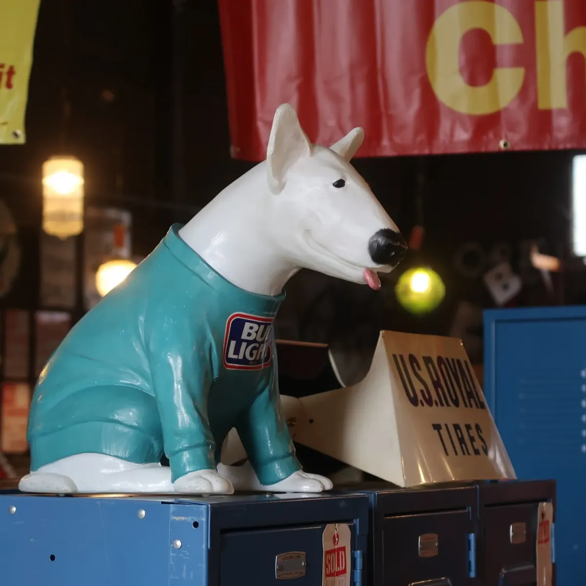 80's BUD LIGHT バド犬ライトサイン Spuds Mackenzie