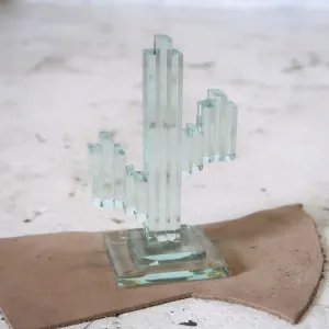 ビンテージ ガラスオブジェ サボテン