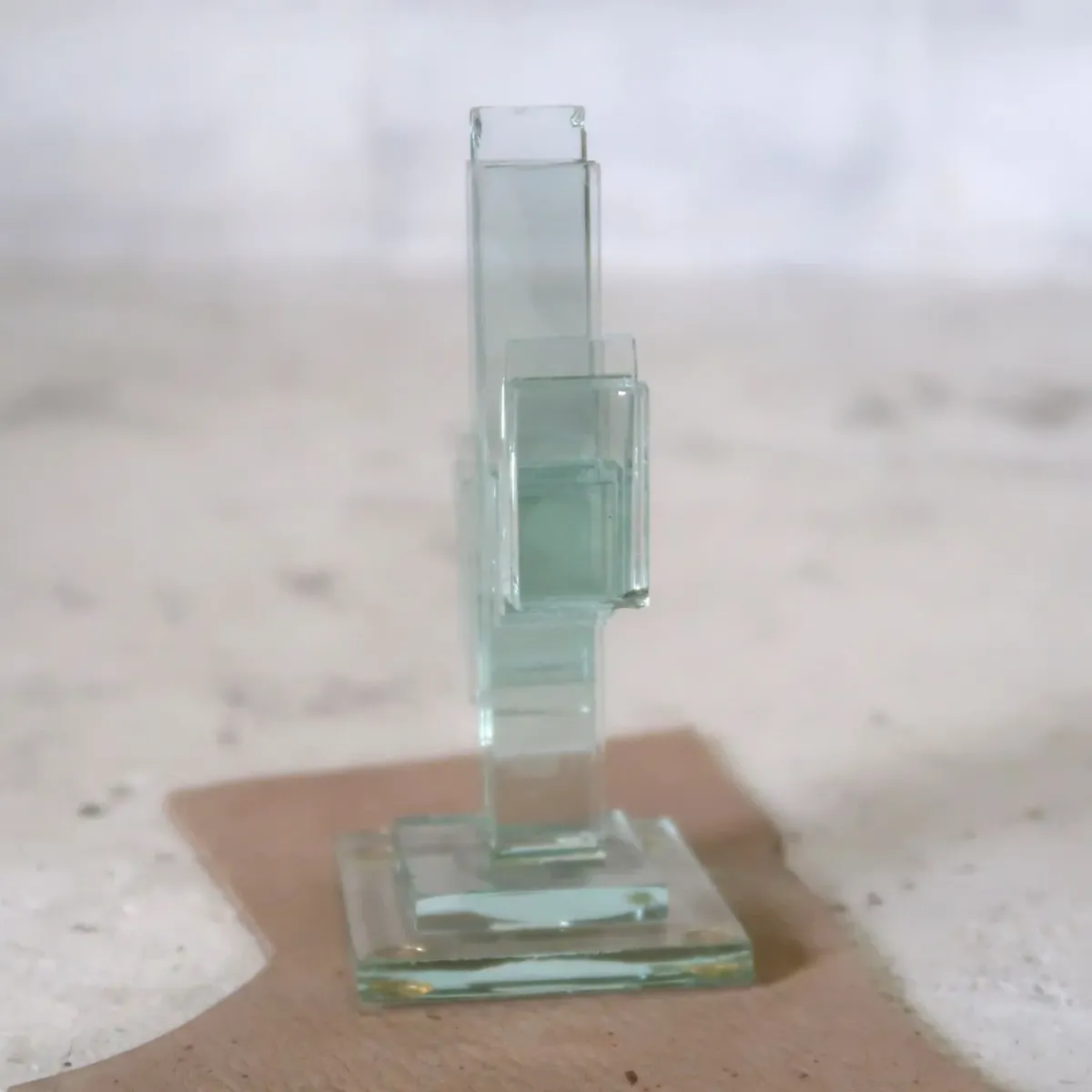 ビンテージ ガラスオブジェ サボテン