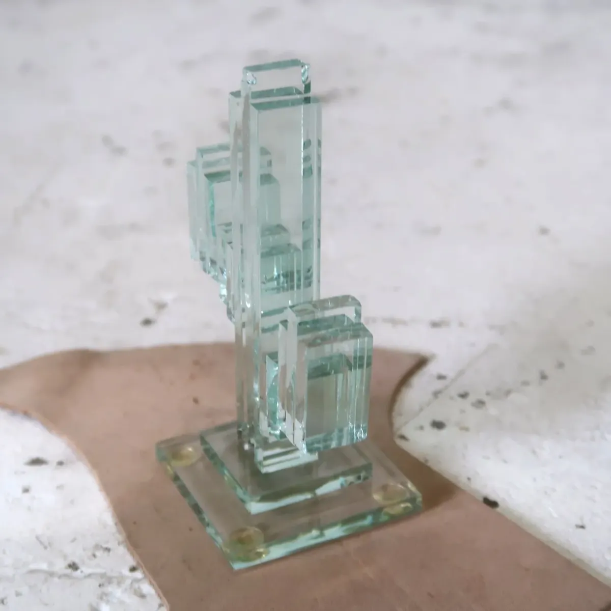 ビンテージ ガラスオブジェ サボテン