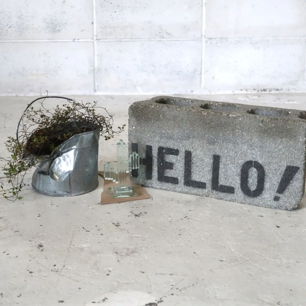 ビンテージ ガラスオブジェ サボテン