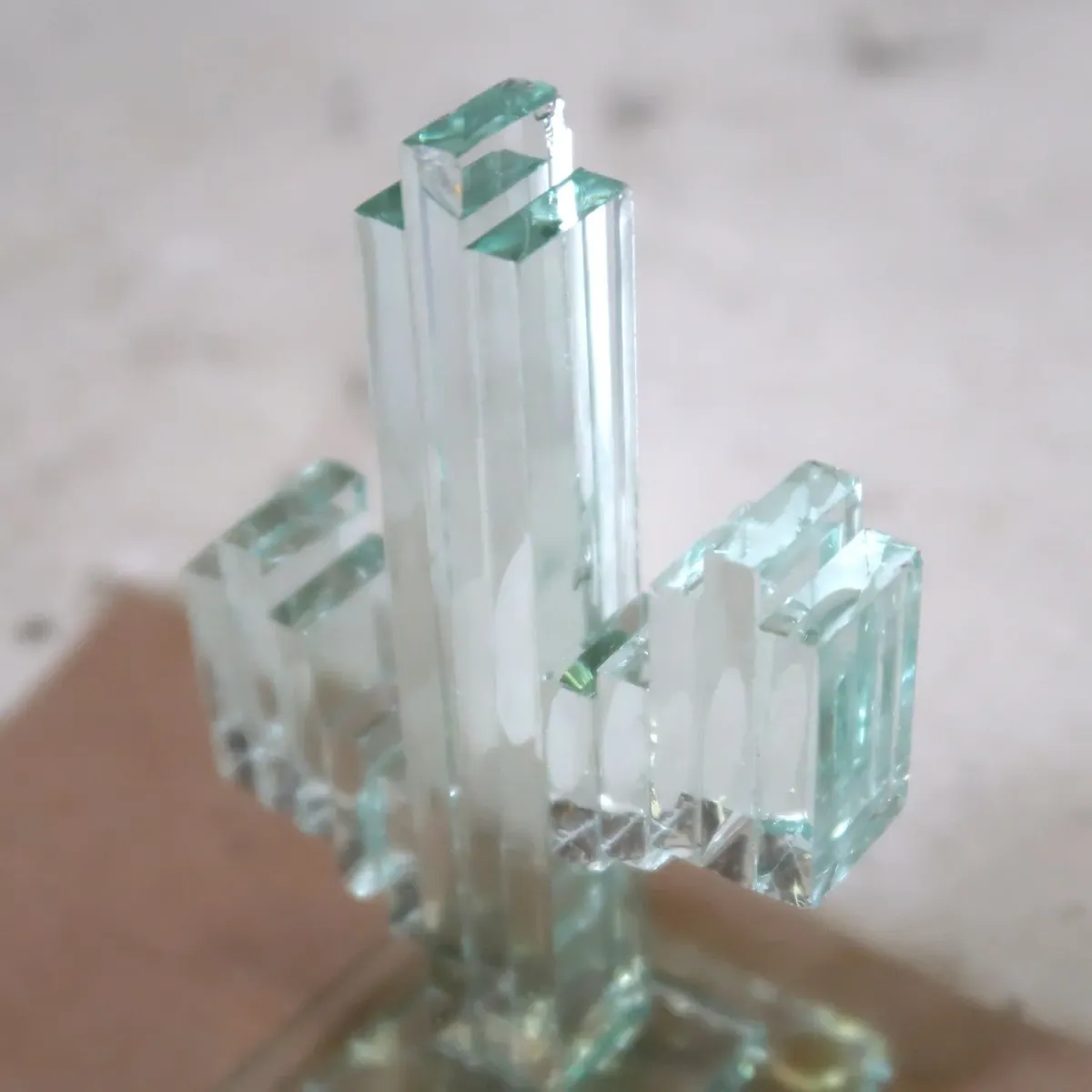 ビンテージ ガラスオブジェ サボテン