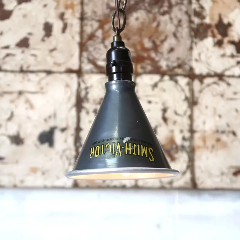 SMITH-VICTOR ビンテージ アルミシェード ペンダントランプ