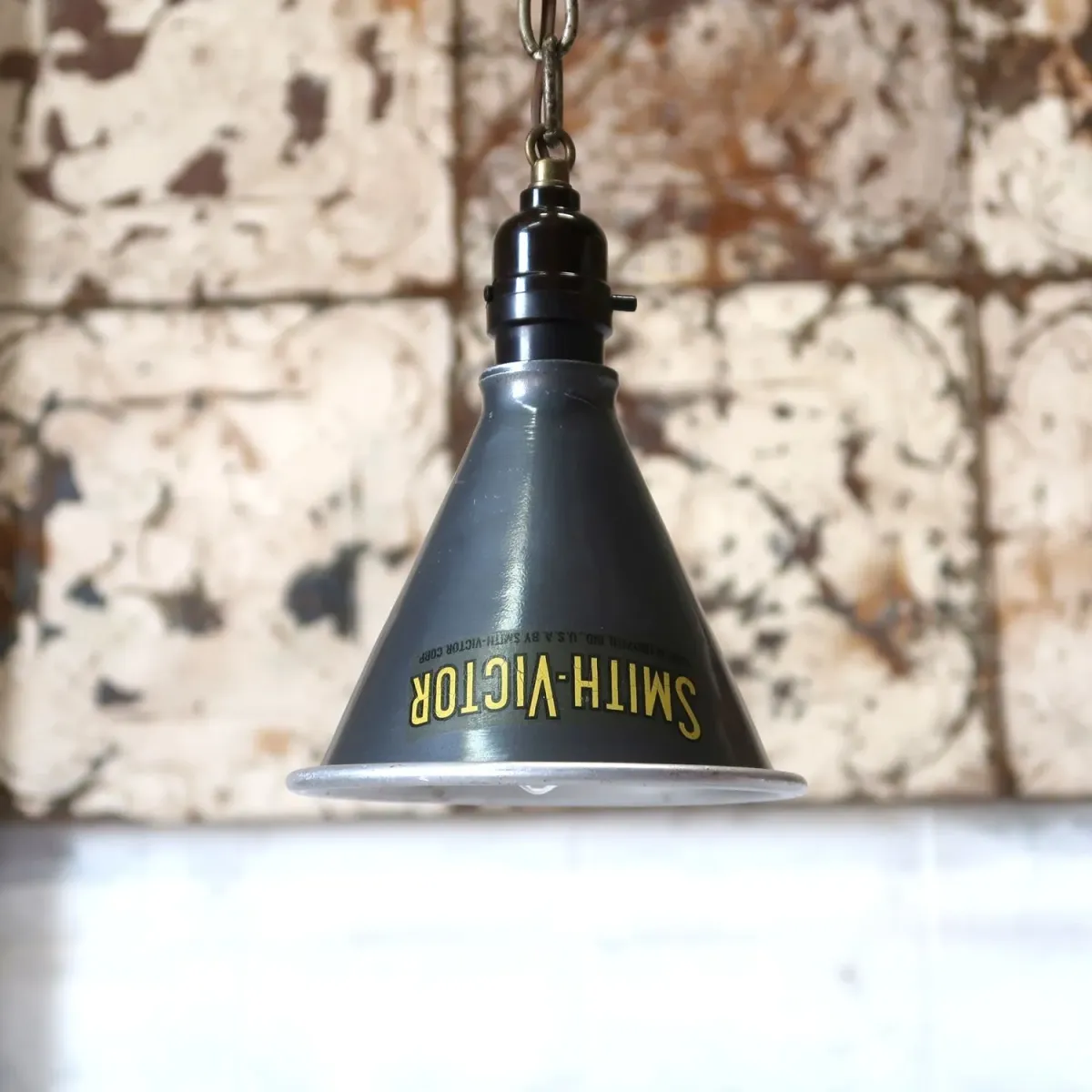 SMITH-VICTOR ビンテージ アルミシェード ペンダントランプ