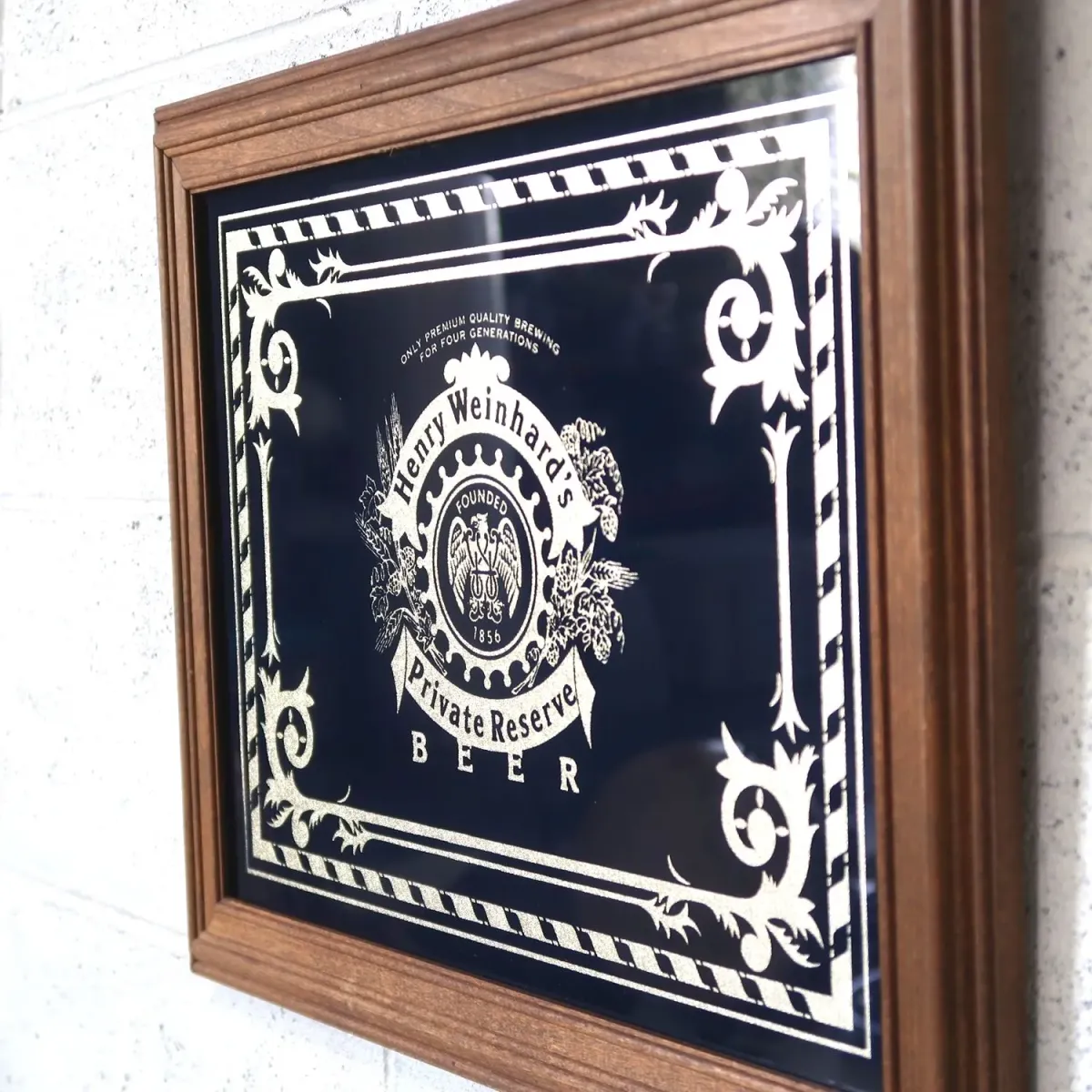 Henry Weinhard's ビンテージ パブミラー