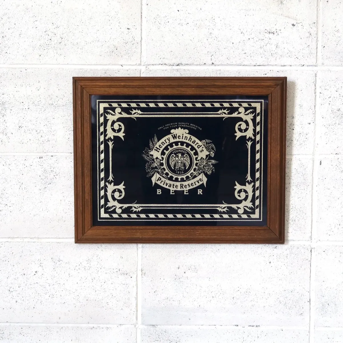 Henry Weinhard's ビンテージ パブミラー