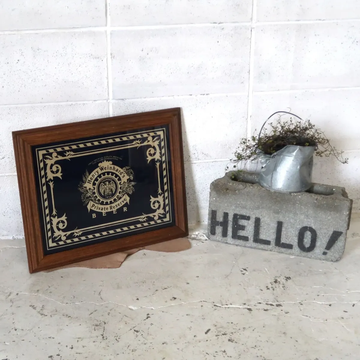 Henry Weinhard's ビンテージ パブミラー