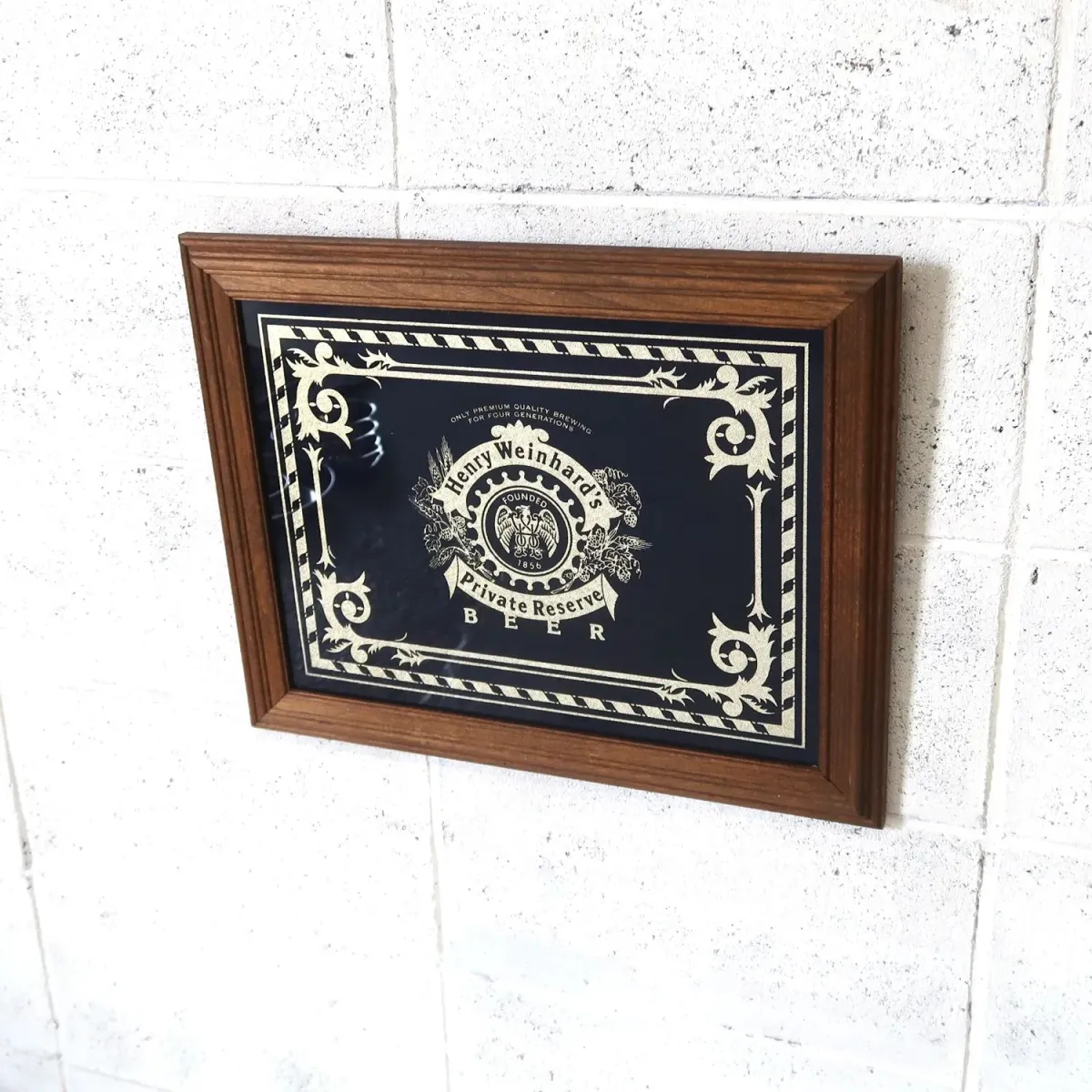 Henry Weinhard's ビンテージ パブミラー