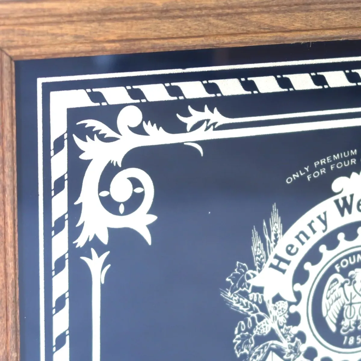 Henry Weinhard's ビンテージ パブミラー