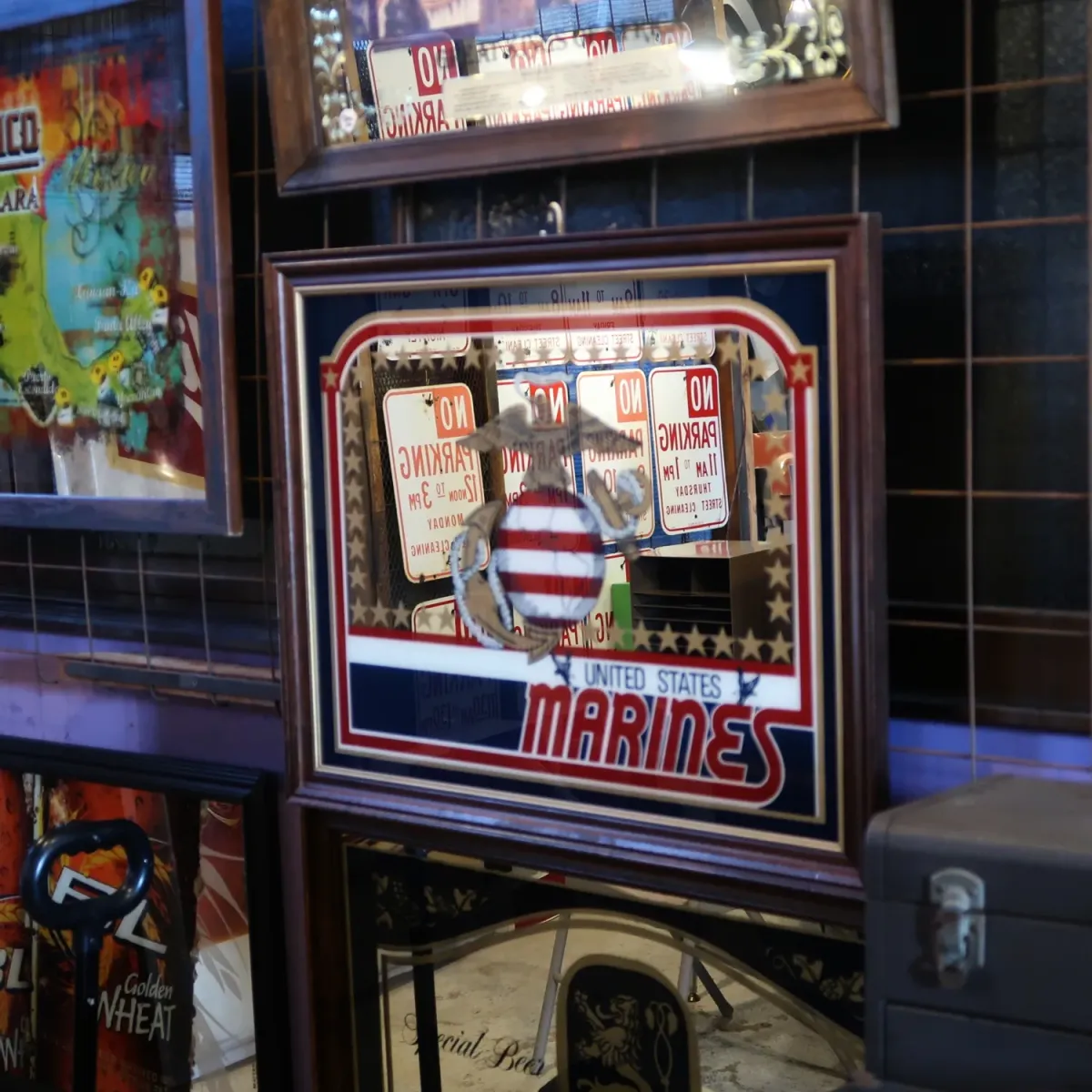 U.S. MARINES ビンテージ パブミラー