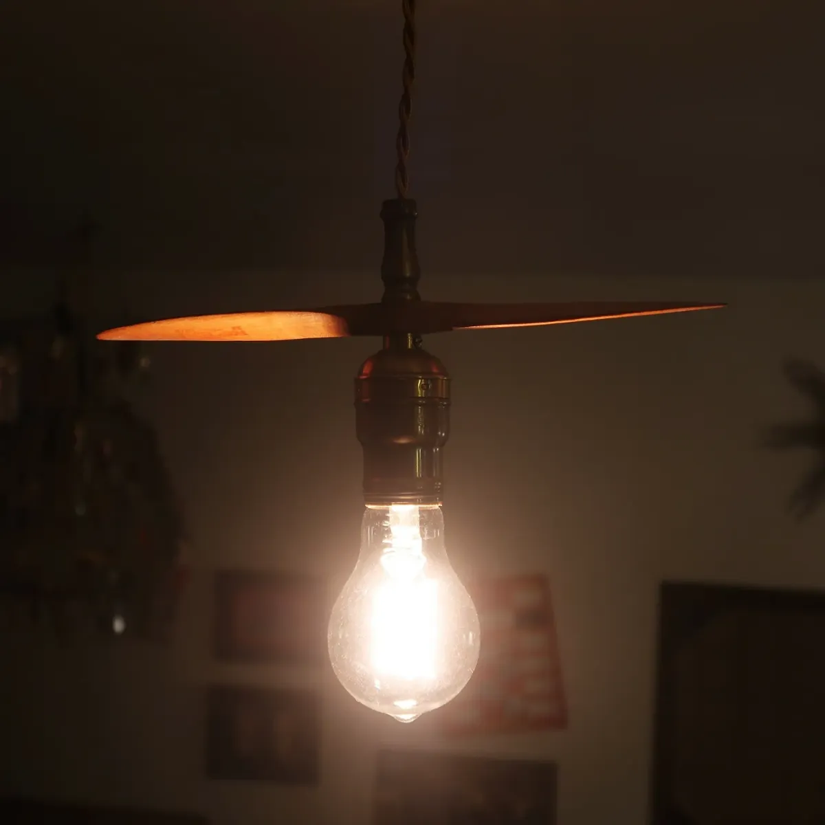 ビンテージ プロペラ カスタムペンダントランプ