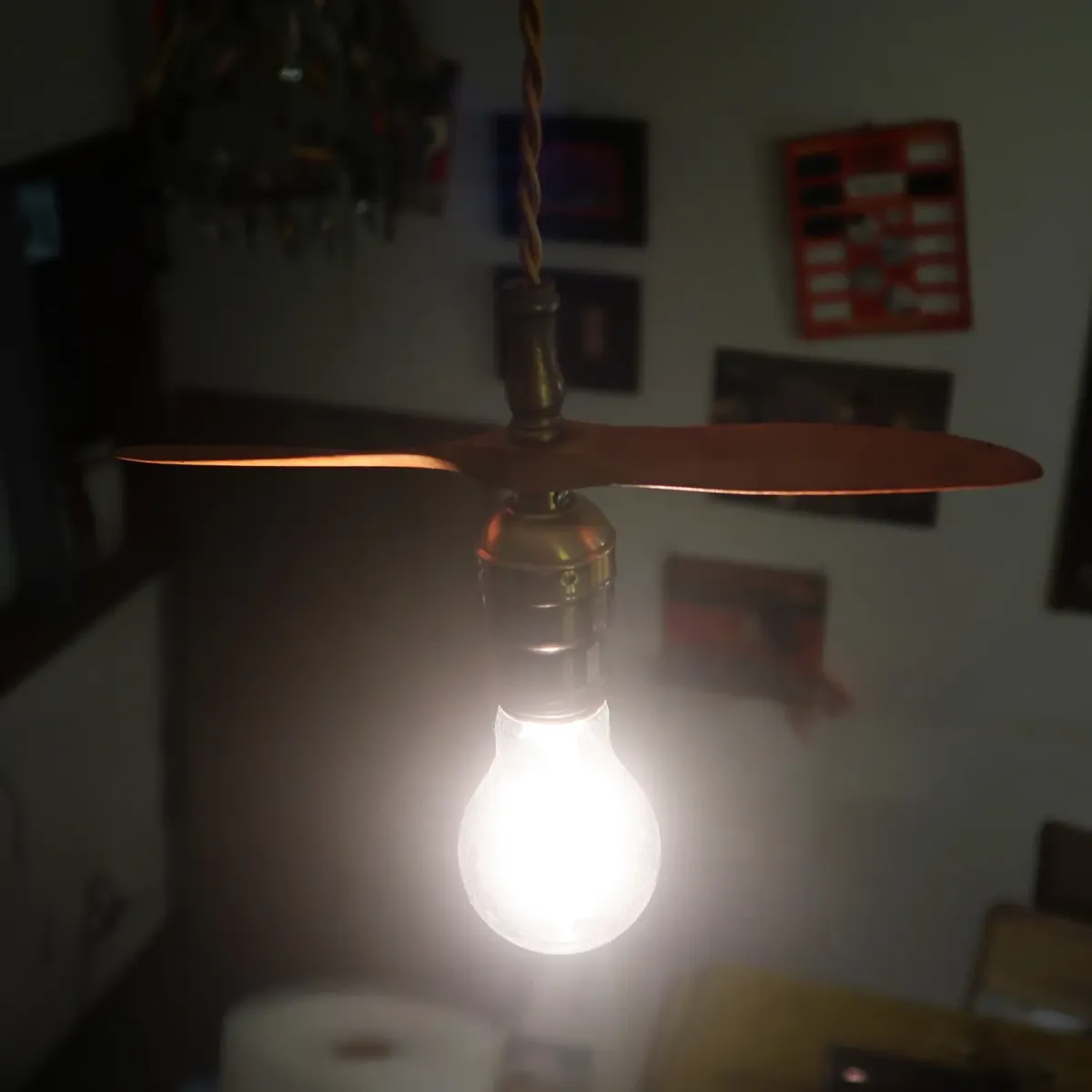 ビンテージ プロペラ カスタムペンダントランプ