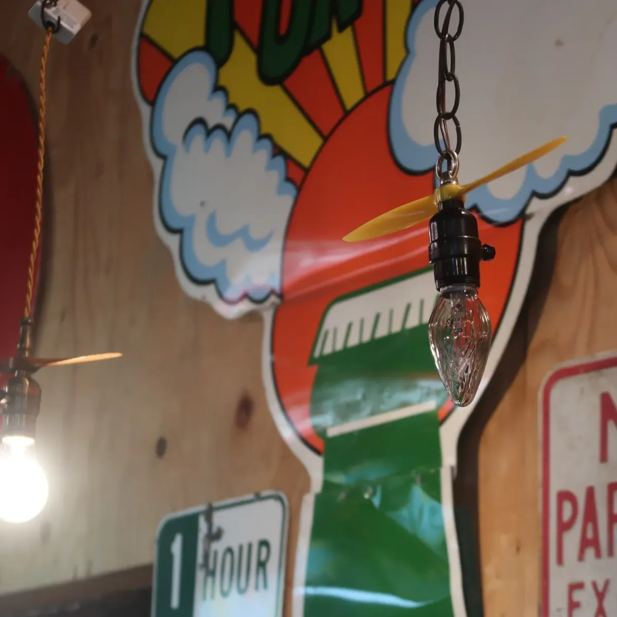 ビンテージ プロペラ カスタムペンダントランプ