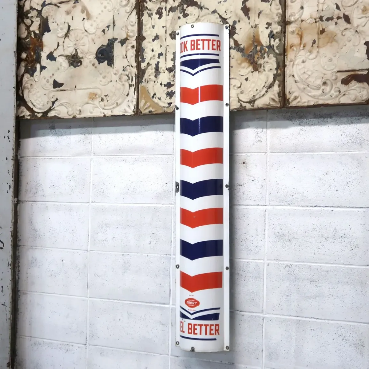 BARBER アンティーク ホーロー看板