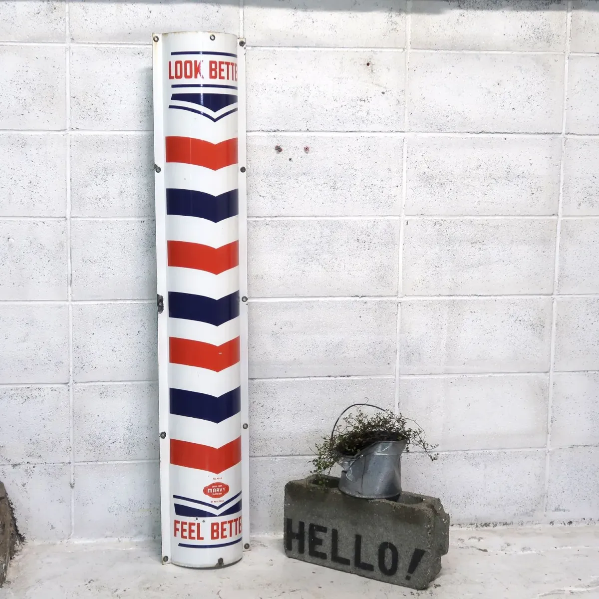 BARBER アンティーク ホーロー看板