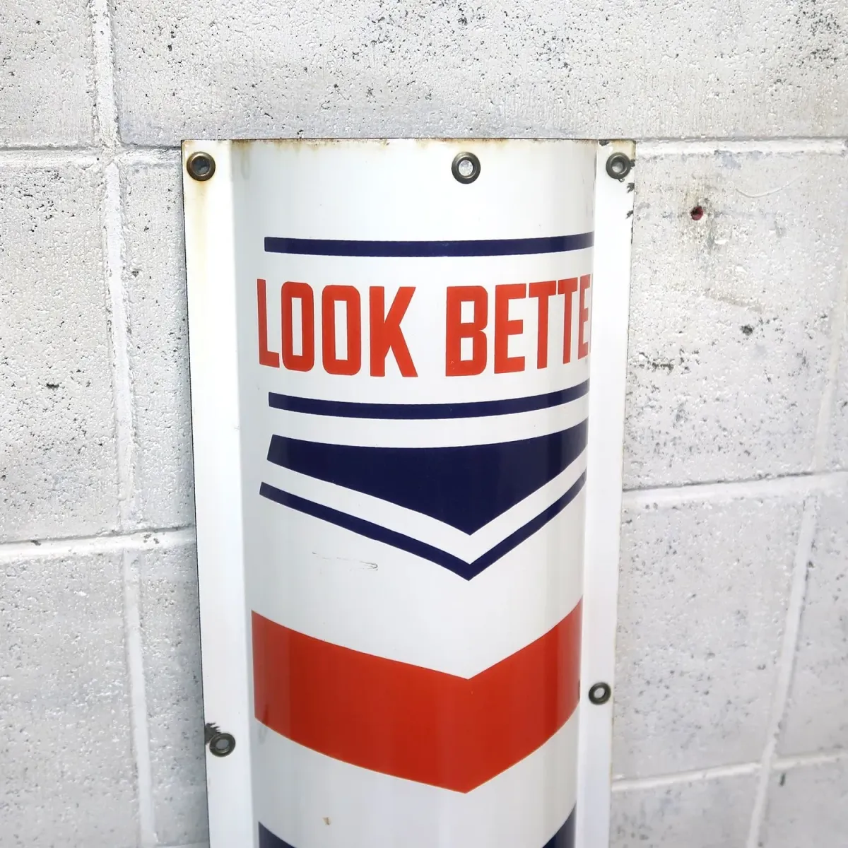 BARBER アンティーク ホーロー看板