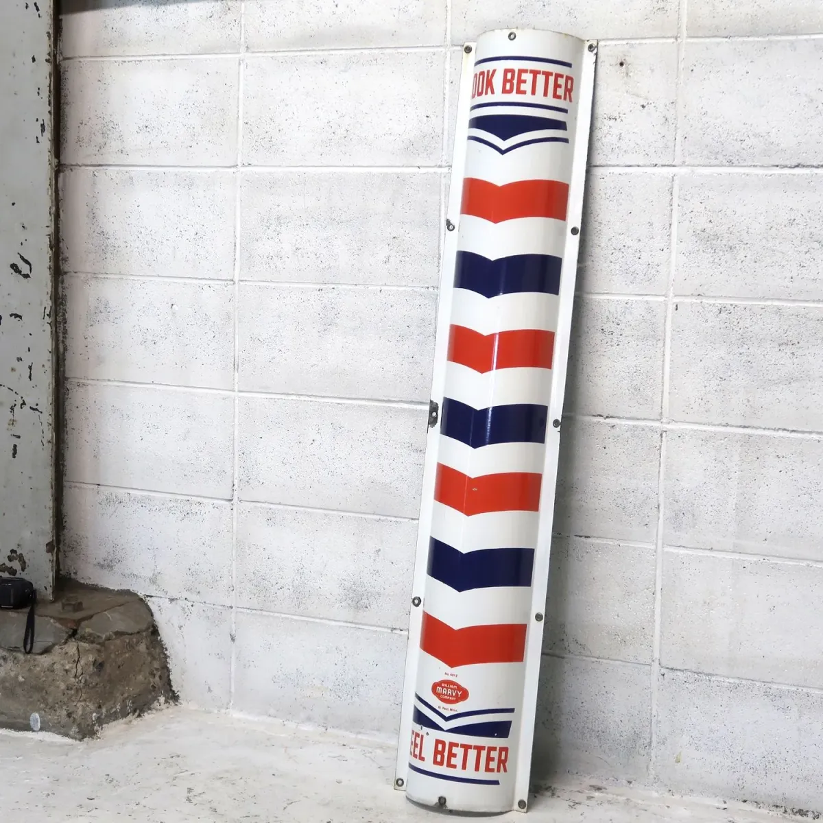 BARBER アンティーク ホーロー看板