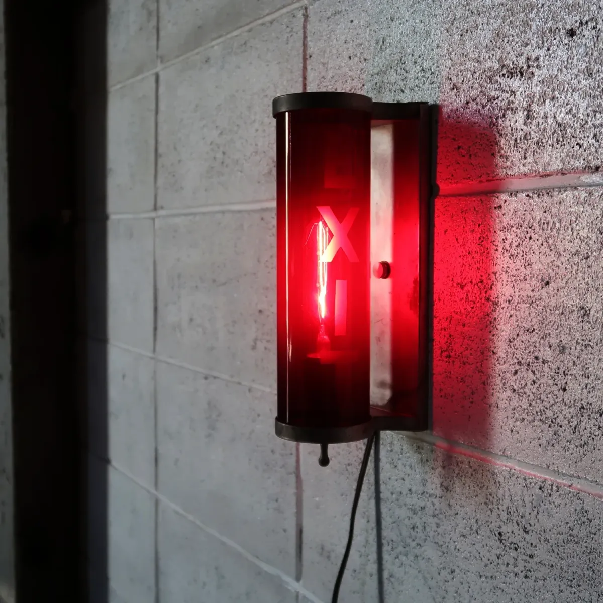 EXIT ビンテージ シリンダーランプ