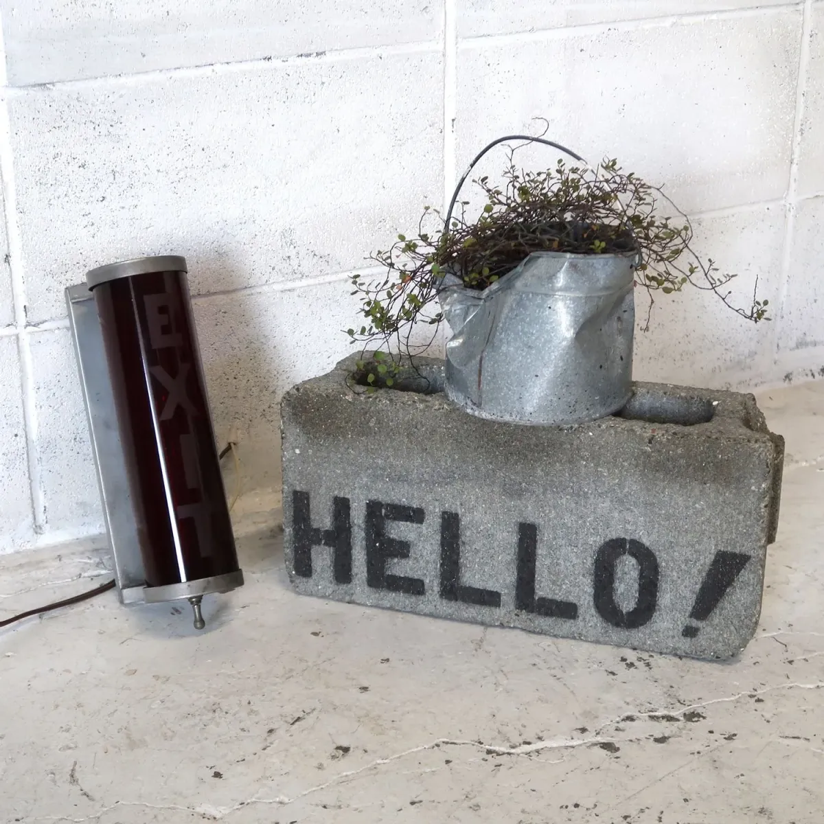 EXIT ビンテージ シリンダーランプ