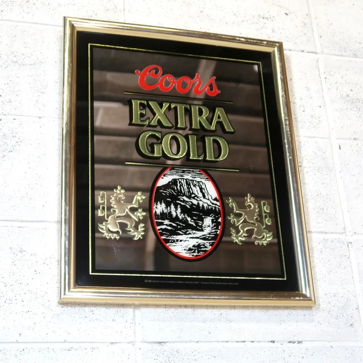 Coors EXTRA GOLD ビンテージ パブミラー