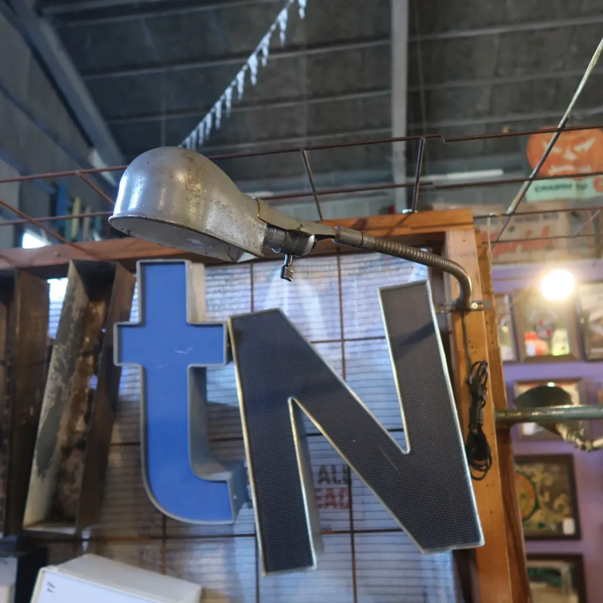 ビンテージ インダストリアルランプ グースネック