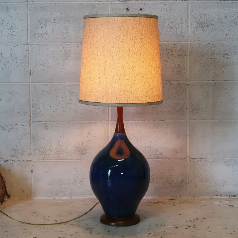 ミッドセンチュリー セラミックベース テーブルランプ