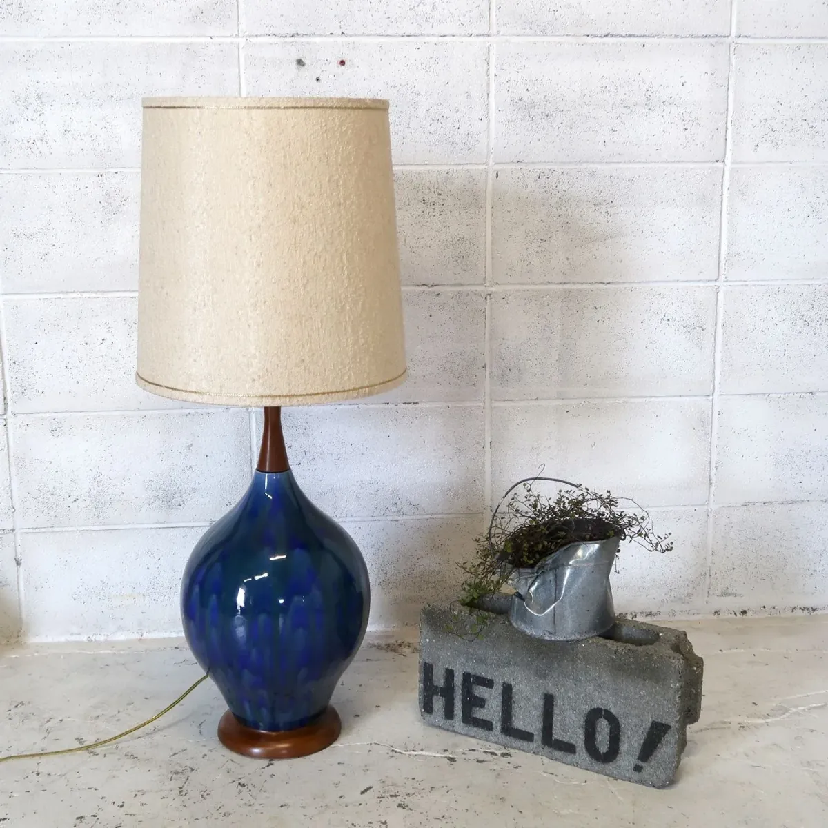 ミッドセンチュリー セラミックベース テーブルランプ