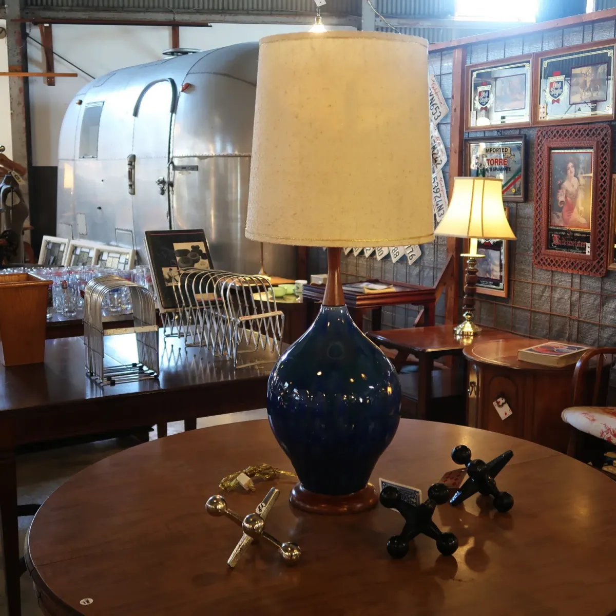 ミッドセンチュリー セラミックベース テーブルランプ