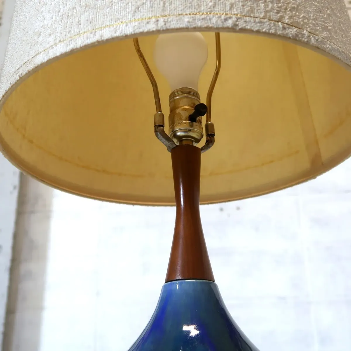 ミッドセンチュリー セラミックベース テーブルランプ