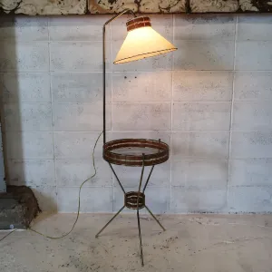 Tony Paul ミッドセンチュリー ガラステーブル フロアランプ