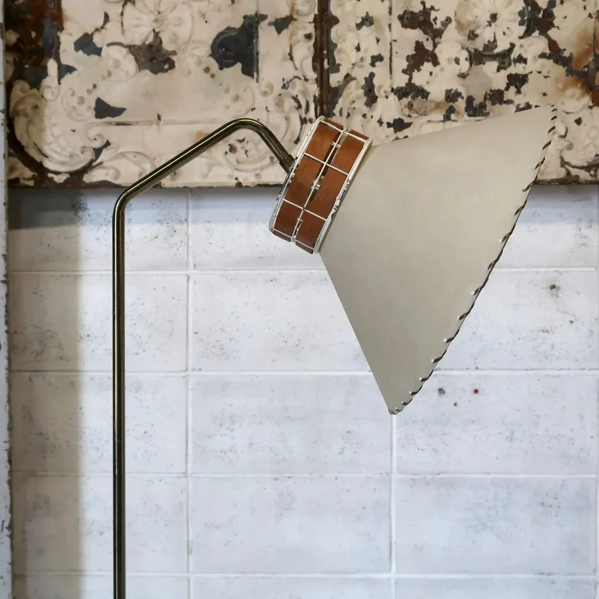 Tony Paul ミッドセンチュリー ガラステーブル フロアランプ