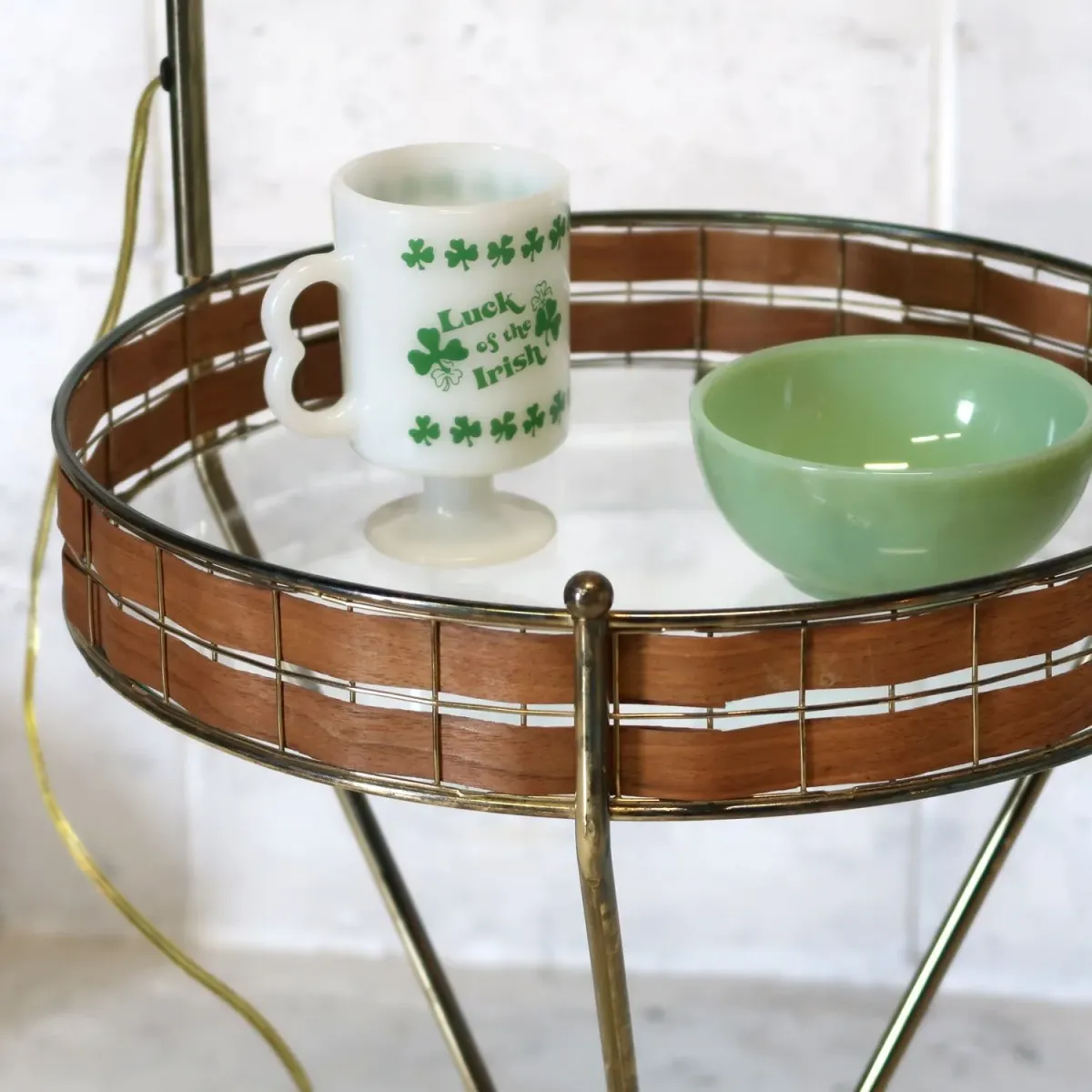 Tony Paul ミッドセンチュリー ガラステーブル フロアランプ