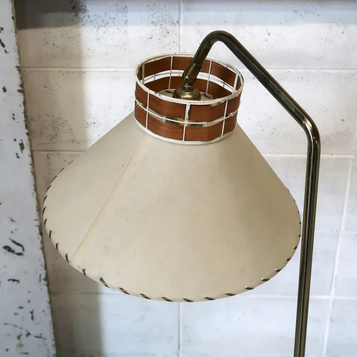 Tony Paul ミッドセンチュリー ガラステーブル フロアランプ