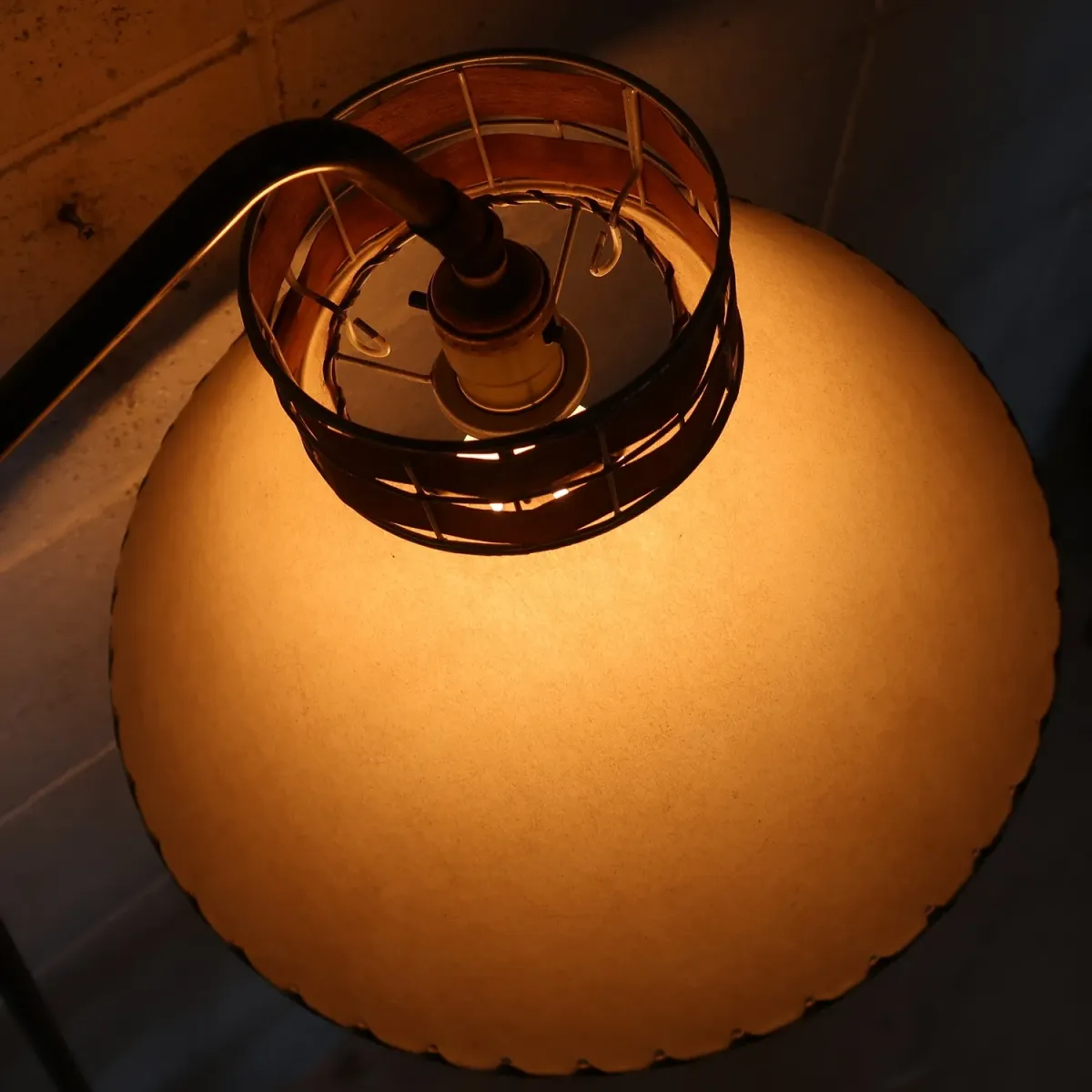 Tony Paul ミッドセンチュリー ガラステーブル フロアランプ