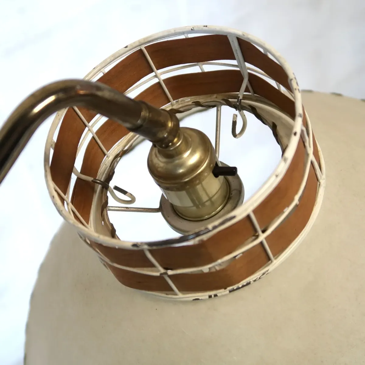 Tony Paul ミッドセンチュリー ガラステーブル フロアランプ