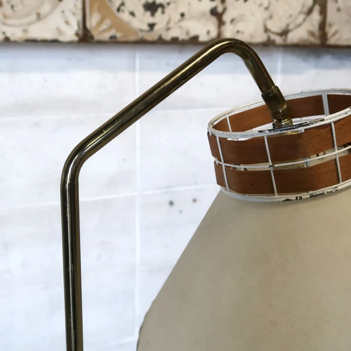 Tony Paul ミッドセンチュリー ガラステーブル フロアランプ