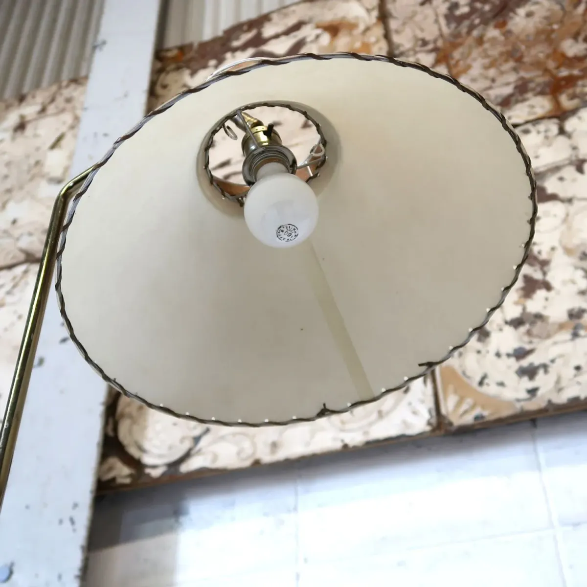 Tony Paul ミッドセンチュリー ガラステーブル フロアランプ