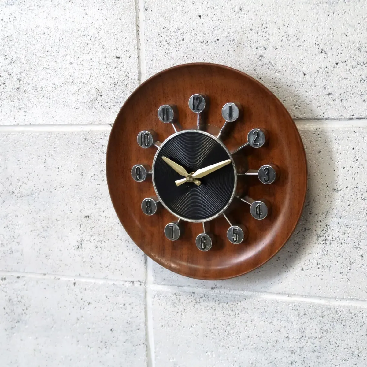 SPARTUS ミッドセンチュリーモダン ウォールクロック