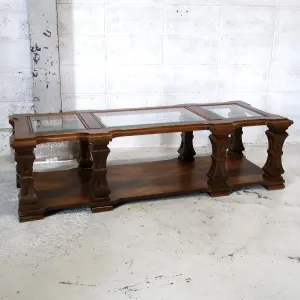 MERSMAN アンティーク コーヒーテーブル ガラストップ