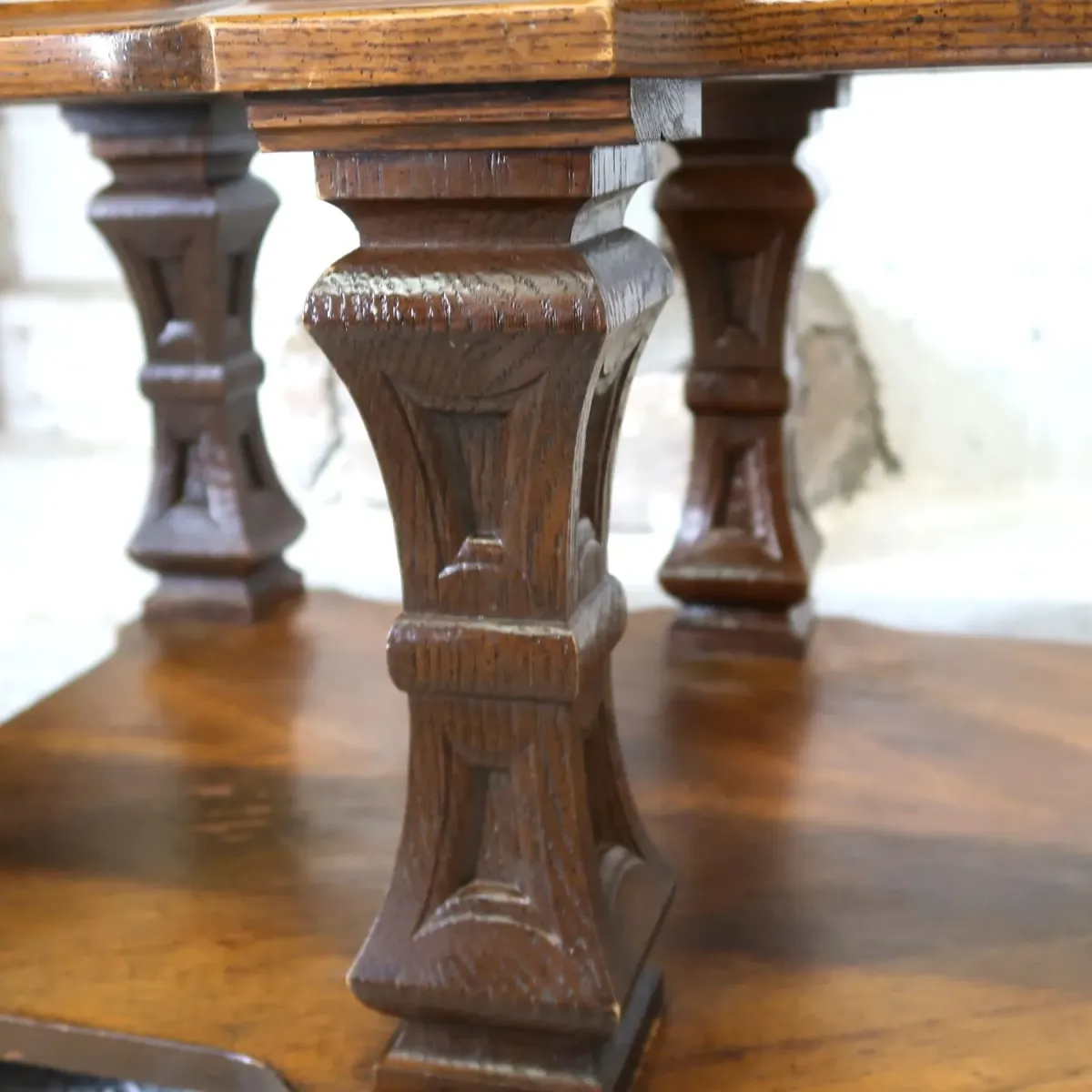 MERSMAN アンティーク コーヒーテーブル ガラストップ