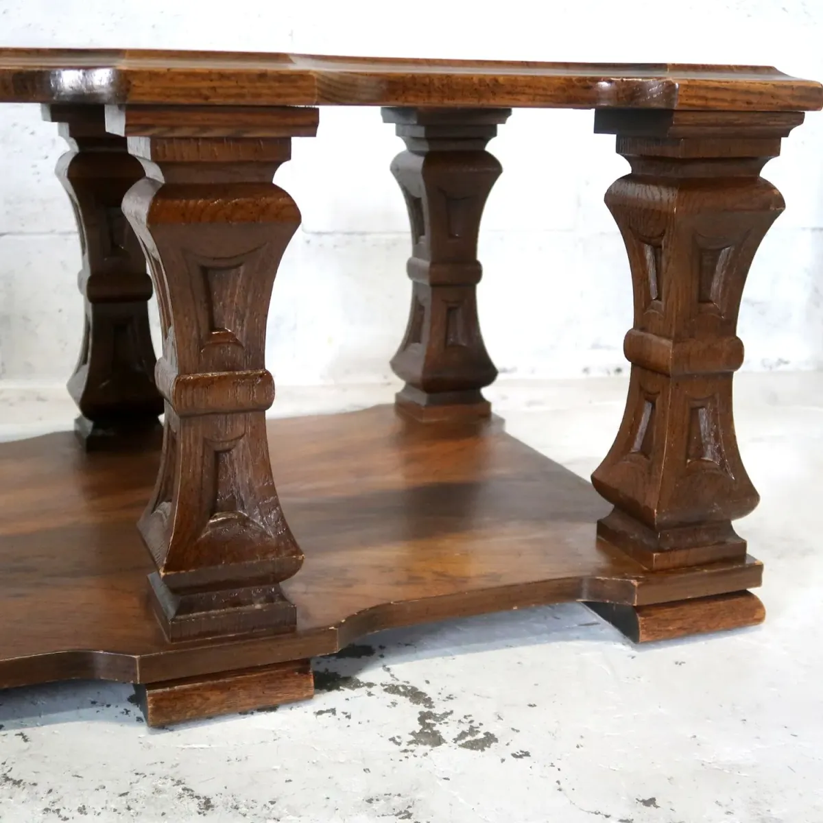 MERSMAN アンティーク コーヒーテーブル ガラストップ