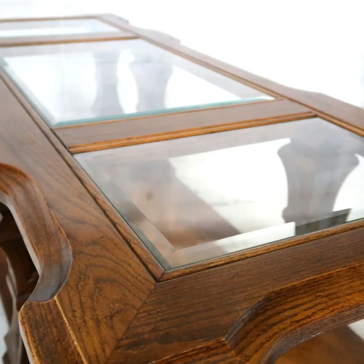 MERSMAN アンティーク コーヒーテーブル ガラストップ