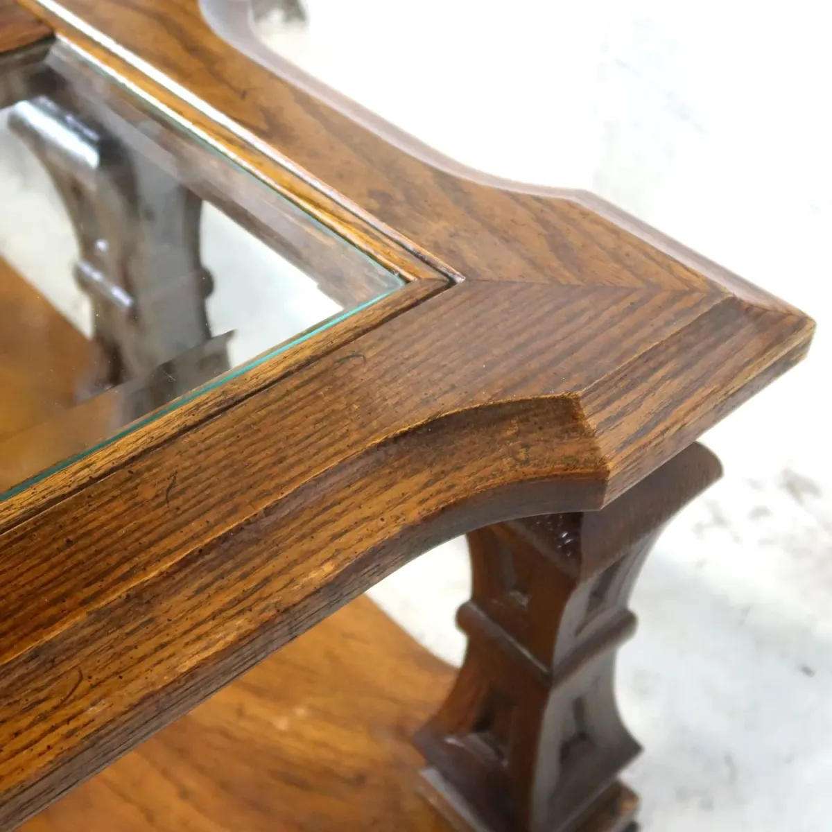 MERSMAN アンティーク コーヒーテーブル ガラストップ