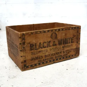 BLACK & WHITE ビンテージ ウッドボックス