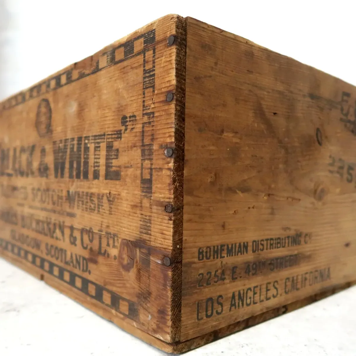 BLACK & WHITE ビンテージ ウッドボックス