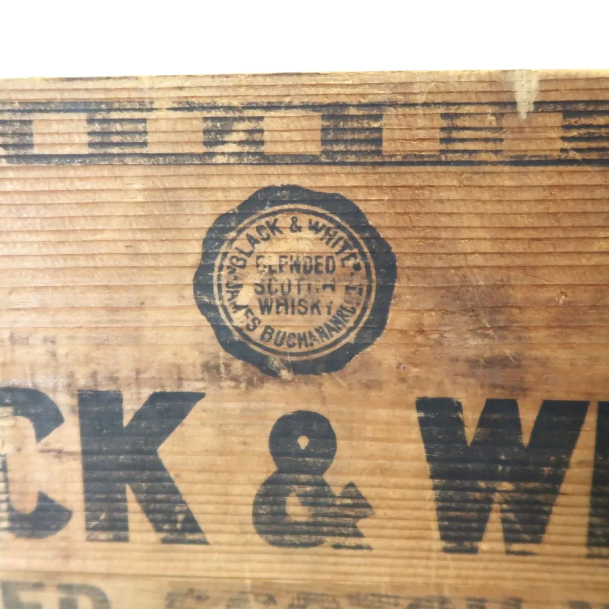 BLACK & WHITE ビンテージ ウッドボックス